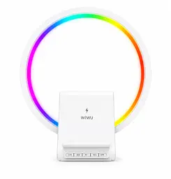 Бездротова зарядка WiWU WI-W021 4в1 15W з Bluetooth колонкою, RGB підсвічуванням та FM радіо - мініатюра 2