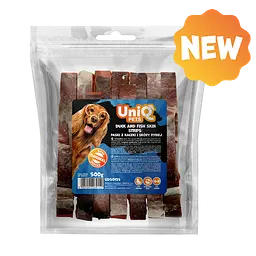 Ласощі для собак UniQ PETS Стріпси з качки та шкіри тріски, 500 г - мініатюра 4