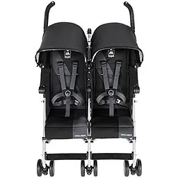 Прогулянкова коляска для двійні Maclaren Twin Triumph чорна із сірим (WM1Y120032) - мініатюра 3