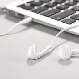 Дротові навушники Hoco M39 Rhyme with mic, 3.5mm, 1.2m, white - мініатюра 4
