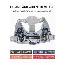 Нагрудна шлея для собак Reflective safety chest harness for pet dogs, XL Блакитний - мініатюра 4