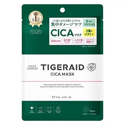 KOSE Clear Turn TIGERAID CICA Repair Mask — відновлююча маска для проблемної шкіри, 7 шт