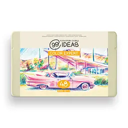 Набір олівців кольорових 99IDEAS "Color Expert" 48 кольорів, Basic, металева коробка, 99CE-48BAS2