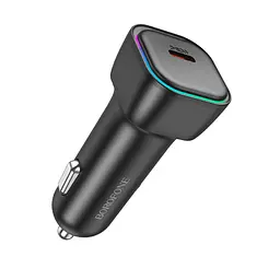 Автомобільний зарядний пристрій BOROFONE BZ28 Trophie single port PD30W car charger чорний - мініатюра 3