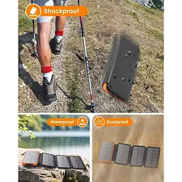 Портативний зарядний пристрій Addtop Solar Charger 25000 mAh - 3A швидка зарядка для телефону PD4.0 QC 3.0 - мініатюра 6