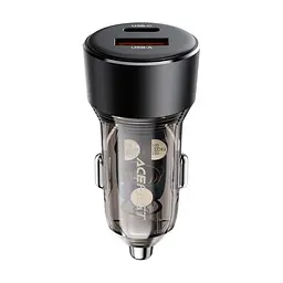 Автомобільний зарядний пристрій ACEFAST B12 60W (USB-A+USB-C) dual-port car charger чорний
