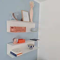 Полиця навісна Nice & Cozy Clip 80x30x20 см біла - мініатюра 5