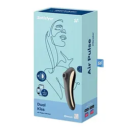 Стимулятор Satisfyer Dual Kiss Двосторонній, 19х6.5 см чорний - мініатюра 5