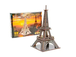 Дерев'яний 3D конструктор Ейфелева Вежа, Puzzleоk (Puz-00925), 58 дет.