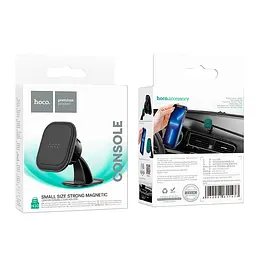 Автотримач HOCO H30 Brilliant magnetic car holder(center console) чорний - мініатюра 3
