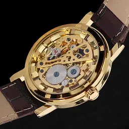 Класичний жіночий годинник Winner Gold Brown - мініатюра 7