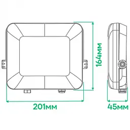 Світлодіодний прожектор Ardero LL-4050ARD PRO 50 Вт 6500 K чорний (80227) - мініатюра 4