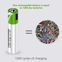 Акумулятор AAA Smartoools 500 mAh мізинчиковий Li-Ion із вбудованою зарядкою Type-C 1.5V Випуклий плюс (19325) - мініатюра 5