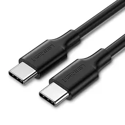 Кабель Type-C - Type-C, 2 м, чорний, Uзелений US286, 60 Вт, 3A (10306)