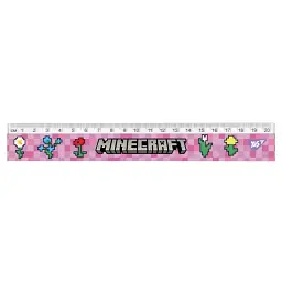 Лінійка "Minecraft. Spring" Yes 370684 20 см Рожевий