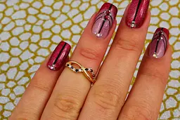 Кільце Xuping Jewelry бантик з чорними каменями дитяче або фалангове р 13 золотисте - мініатюра 3