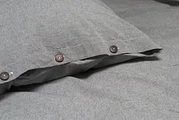 Постільна білизна Lotus Home Washed cotton - Solid antracite євро - мініатюра 5