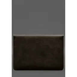 Чохол-конверт BlankNote Crazy Horse для MacBook 15 із клапаном шкіра+фетр Темно-коричневий - мініатюра 5