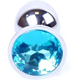 Анальна пробка Boss Of Toys Boss Series - Jewellery Silver Plug Light Blue S, BS6400014, Срібний / Голубой - мініатюра 3