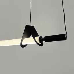 Трубчастий LED світильник із чорним корпусом 120 см | Line F | Арт. NO17-1200L BK - мініатюра 3