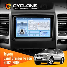 Штатна магнітола Toyota Land Cruiser Prado (120) 2002-2009 Cyclone C9-012 4x64 DSP 4G Cyclone (НФ-00007163)