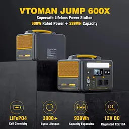 Портативна зарядна станція Vtoman Jump 600X LiFePO4, 299.52 Вт/ч 600 Вт (Jump 600X) - мініатюра 13