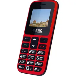 Мобільний телефон бабушкофон Sigma Mobile Comfort 50 HIT Red - мініатюра 2