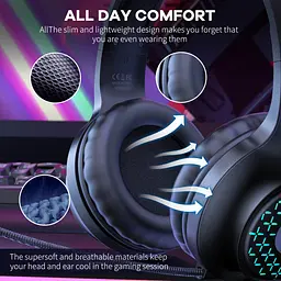 Дротова ігрова гарнітура Onikuma Gaming with LED X7, USB, 3.5mm, 2.2m, black - мініатюра 3