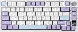 Ігрова механічна бездротова клавіатура AJAZZ AK820 Pro, Gift Switch, RGB, Hot-Swap, Rapid Trigger, Білий