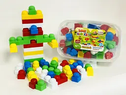 Конструктор BAMSBLOCK №5, 74 деталі, Бамсик, 29x18x15 см, 115/6