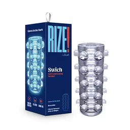 Мастурбатор Blush Rize - Swich Glow in the Dark Masturbator Clear, двосторонній, світиться в темряві