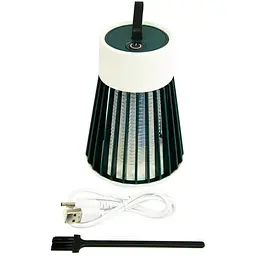 Лампа від комарів Electric shock BG-002 знищувач комах з акумулятором 20-50 м² 12 годин роботи зелена - мініатюра 2