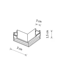 З'єднувач кутовий накладний Nowodvorski 11727 NANO-LVM Horizintal Corner IP20 чорний - мініатюра 2