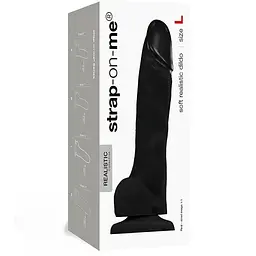 Реалістичний фалоімітатор Strap-On-Me SOFT REALISTIC DILDO Black - Size L