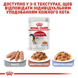 Вологий корм для дорослих кішок Royal Canin Instinctive шматочки в желе 85 г - мініатюра 5