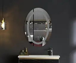 Дзеркало Mixxus PLAIN MV02-60x80 з LED Touch, Anti-fog, димером, регулюванням яскравості, годинником (MI6933) - мініатюра 5