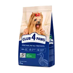 Сухий корм для собак Club 4 Paws Преміум з качкою для малих порід 2 кг (4820269144637)