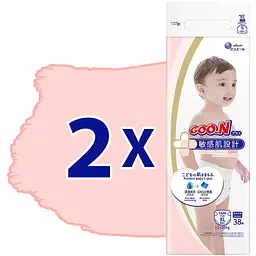 Підгузки на липучках GOO.N Plus XL (12-20 кг) 76 шт. - мініатюра 2