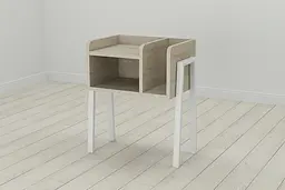 Тумба модульна Ferrum-decor Амелі 540x450x320 метал Білий ДСП Сонома 16 мм (FRD-103014)