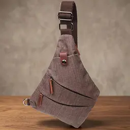 Чудова сумка через плече для чоловіків із текстилю Vintage 22198 пісочний