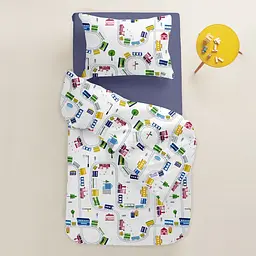 Комплект постільної білизни Cosas підлітковий RAILWAY CS1 160 x 220 см (Railway_DarkBlue_155) - мініатюра 2