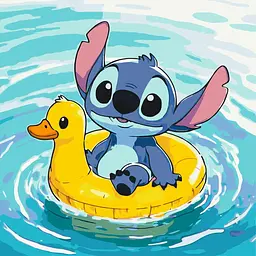 Картина за номерами Ліло та Стіч Lilo and Stitch 40х40 см PN LAS 01