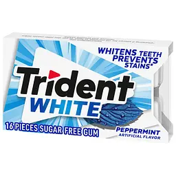 Жувальна гумка Trident White Peppermint Sugar Free Gum 1шт