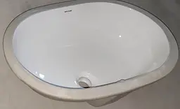 Умивальник врізний під стільницю Mixxus Premium Ellipse-1701 570x385x205 мм з переливом MP6566, Білий - мініатюра 2