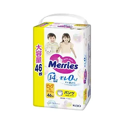 Підгузки Merries розмір XL (12-22 кг) трусики 46 шт (4901301442963) - мініатюра 2