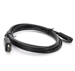 Подовжувач HDMI (тато) — HDMI (мама) VEGGIEG HF-1 1m, v2.0, OD-7.0mm - мініатюра 2