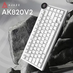 Клавіатура Ajazz AK820 V2 White Peach Switch Wireless/Bluetooth/USB UA White (AK820-V2-WP-S-W) - мініатюра 5