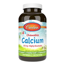 Вітаміни та мінерали Carlson Labs Kid's Chewable Calcium, 120 таблеток