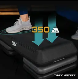 Степ платформа Trex Sport TX-038PAS до аеробіки 3-рівнева чорна - мініатюра 12
