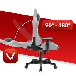 Комп'ютерне крісло Hell's Chair HC-1006 Grey-Black тканина - мініатюра 5